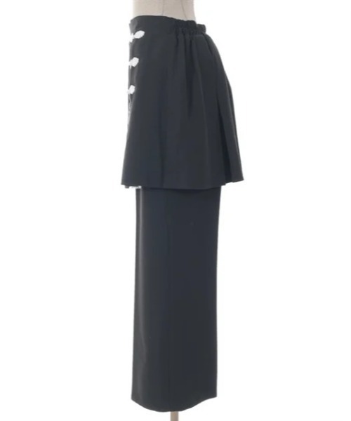 axes femme(アクシーズファム)の「チャイナ釦付きレイヤードパンツ(その他パンツ・レディース・ブラック/レッド/グリーン・FREE)」の4枚目の写真