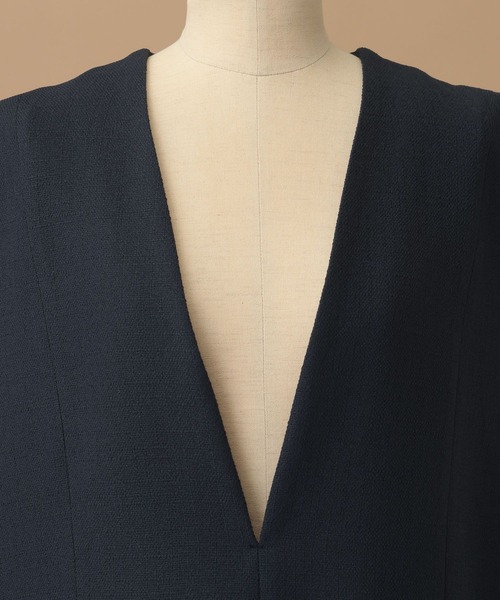 A part by（アパートバイ）の「【セレモニー】ツイードライクセットアップ（ワンピース・レディース・ネイビー/アイボリー・SMALL/MEDIUM）」の5枚目の写真