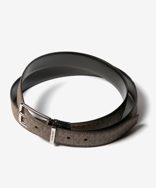 MICHAEL KORS（マイケルコース）の「MICHAEL KORS MK SIGNITURE REVERSIBLE マイケル コース MKシグニチャー ベルト リバーシブル（ベルト・メンズ・ブラウン・FREE）」の2枚目の写真