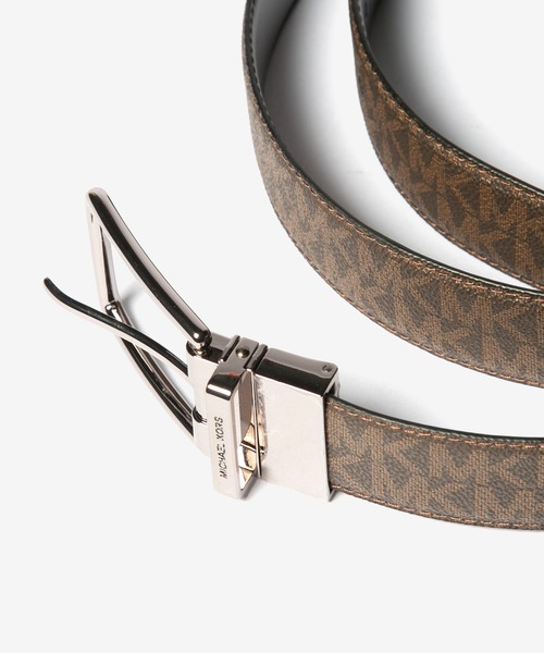 MICHAEL KORS（マイケルコース）の「MICHAEL KORS MK SIGNITURE REVERSIBLE マイケル コース MKシグニチャー ベルト リバーシブル（ベルト・メンズ・ブラウン・FREE）」の5枚目の写真