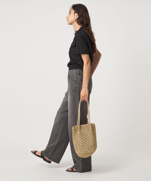 green label relaxing（グリーンレーベルリラクシング）の「メタリックヤーン レーシー トートバッグ（ショルダーバッグ・レディース・シルバー/ブラウン/ブラック/パープル/ゴールド・FREE）」の7枚目の写真