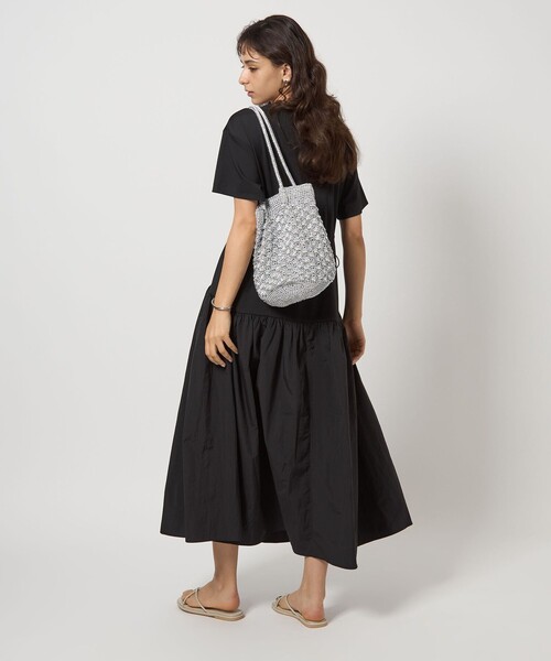 green label relaxing（グリーンレーベルリラクシング）の「メタリックヤーン レーシー トートバッグ（ショルダーバッグ・レディース・シルバー/ブラウン/ブラック/パープル/ゴールド・FREE）」の11枚目の写真