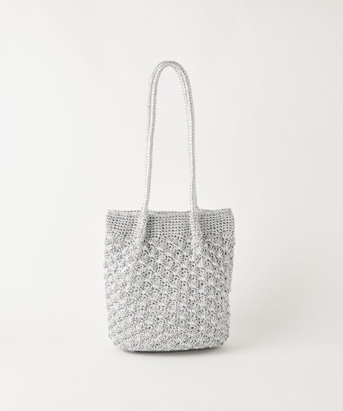 green label relaxing（グリーンレーベルリラクシング）の「メタリックヤーン レーシー トートバッグ（ショルダーバッグ・レディース・シルバー/ブラウン/ブラック/パープル/ゴールド・FREE）」の15枚目の写真