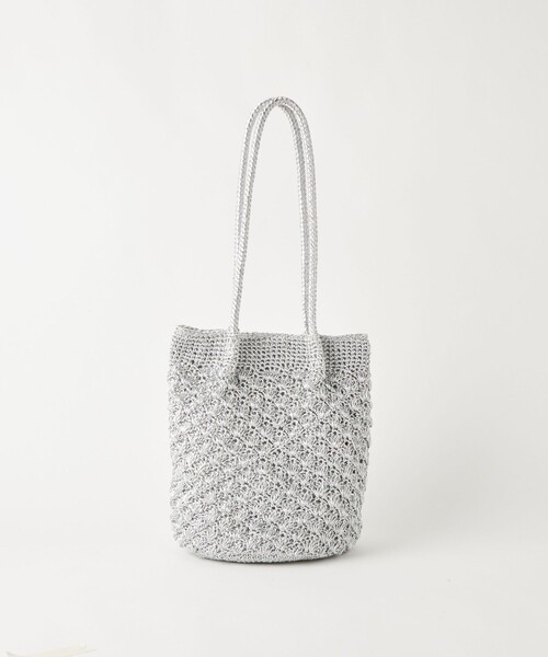 green label relaxing（グリーンレーベルリラクシング）の「メタリックヤーン レーシー トートバッグ（ショルダーバッグ・レディース・シルバー/ブラウン/ブラック/パープル/ゴールド・FREE）」の17枚目の写真