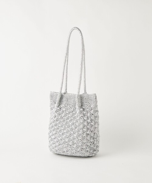 green label relaxing（グリーンレーベルリラクシング）の「メタリックヤーン レーシー トートバッグ（ショルダーバッグ・レディース・シルバー/ブラウン/ブラック/パープル/ゴールド・FREE）」の18枚目の写真