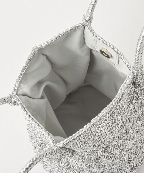 green label relaxing（グリーンレーベルリラクシング）の「メタリックヤーン レーシー トートバッグ（ショルダーバッグ・レディース・シルバー/ブラウン/ブラック/パープル/ゴールド・FREE）」の21枚目の写真