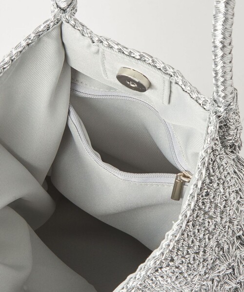 green label relaxing（グリーンレーベルリラクシング）の「メタリックヤーン レーシー トートバッグ（ショルダーバッグ・レディース・シルバー/ブラウン/ブラック/パープル/ゴールド・FREE）」の22枚目の写真