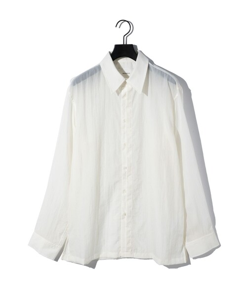 MIDIUMISOLID（ミディウミソリッド）の「MIDIUMISOLID Men’s フライフロントナイロンシャツ（シャツ/ブラウス・メンズ・ベージュ/ブラック/オフホワイト・48）」の2枚目の写真