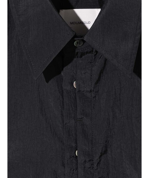 MIDIUMISOLID（ミディウミソリッド）の「MIDIUMISOLID Men’s フライフロントナイロンシャツ（シャツ/ブラウス・メンズ・ベージュ/ブラック/オフホワイト・48）」の18枚目の写真