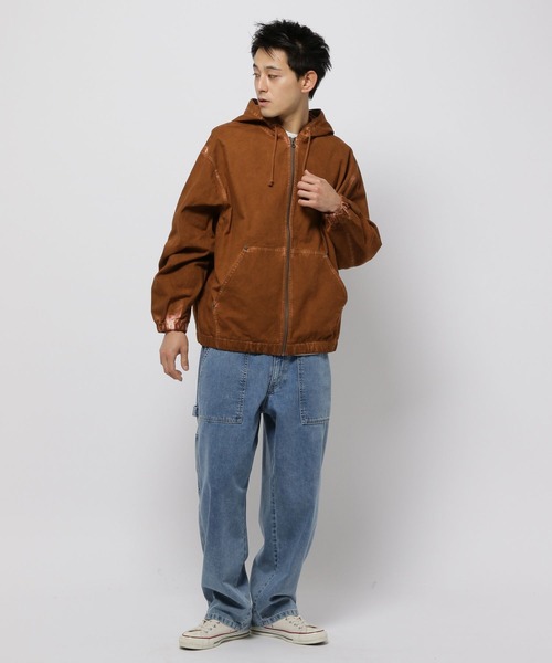 niko and...（ニコアンド）の「WASHEDフードブルゾン（ブルゾン・メンズ・ブラウン/ブラック・MEDIUM/LARGE）」の14枚目の写真