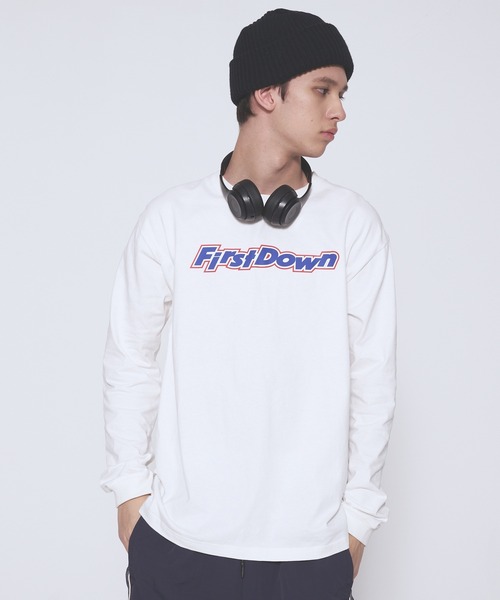 FIRST DOWN(ファーストダウン)の「ロングスリーブ Tシャツ コットンジャージ #2(Tシャツ/カットソー・メンズ・ホワイト/杢グレー/ブラック・L/M/XL)」の2枚目の写真