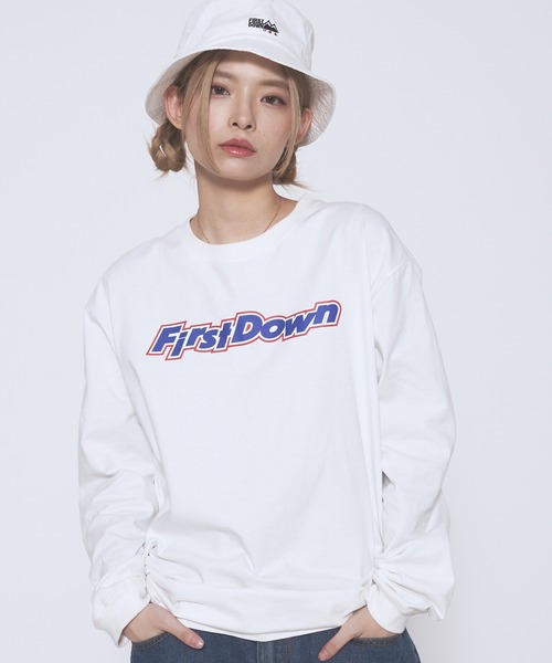 FIRST DOWN(ファーストダウン)の「ロングスリーブ Tシャツ コットンジャージ #2(Tシャツ/カットソー・メンズ・ホワイト/杢グレー/ブラック・L/M/XL)」の13枚目の写真