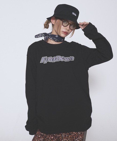 FIRST DOWN(ファーストダウン)の「ロングスリーブ Tシャツ コットンジャージ #2(Tシャツ/カットソー・メンズ・ホワイト/杢グレー/ブラック・L/M/XL)」の16枚目の写真