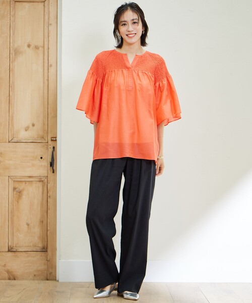 自由区(ジユウク)の「LIPストレッチワイドストレート パンツ(その他パンツ・レディース・ブラック系/アイボリー系/ベージュ系・32)」の12枚目の写真