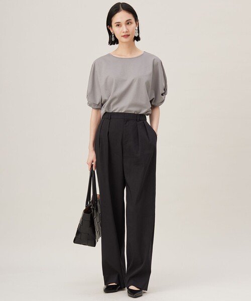 自由区(ジユウク)の「LIPストレッチワイドストレート パンツ(その他パンツ・レディース・ブラック系/アイボリー系/ベージュ系・32)」の21枚目の写真