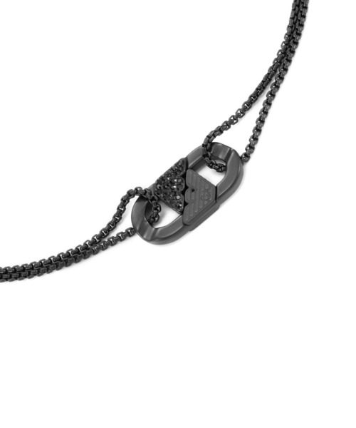 EMPORIO ARMANI(エンポリオアルマーニ)の「エンポリオ・アルマーニ アクセサリー メンズ ブレスレット ローズゴールド EGS3173001(ブレスレット・メンズ・Black・FREE)」の1枚目の写真