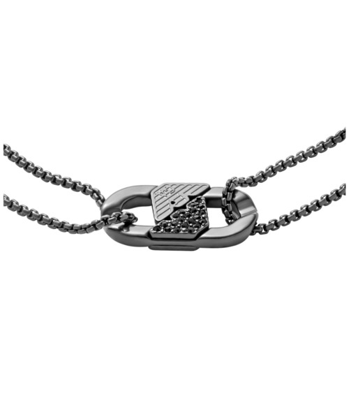 EMPORIO ARMANI(エンポリオアルマーニ)の「エンポリオ・アルマーニ アクセサリー メンズ ブレスレット ローズゴールド EGS3173001(ブレスレット・メンズ・Black・FREE)」の3枚目の写真