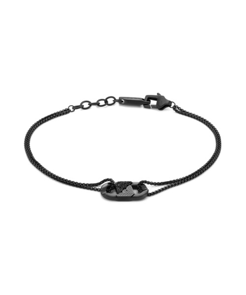 EMPORIO ARMANI(エンポリオアルマーニ)の「エンポリオ・アルマーニ アクセサリー メンズ ブレスレット ローズゴールド EGS3173001(ブレスレット・メンズ・Black・FREE)」の5枚目の写真