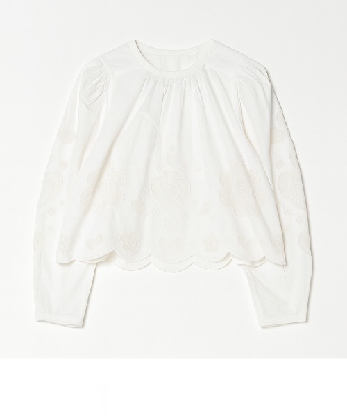 Sea NEW YORK シーニューヨーク カットワークレースブラウス