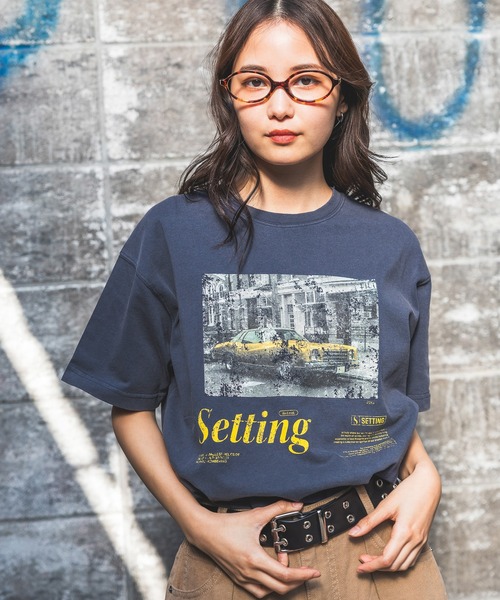 PBLIM（ページボーイリム）の「《UNISEX》クラッシックカーTシャツ（Tシャツ/カットソー・レディース・ネイビー/オフホワイト/グレー・SMALL/MEDIUM）」の3枚目の写真