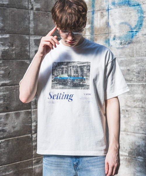 PBLIM（ページボーイリム）の「《UNISEX》クラッシックカーTシャツ（Tシャツ/カットソー・レディース・ネイビー/オフホワイト/グレー・SMALL/MEDIUM）」の16枚目の写真