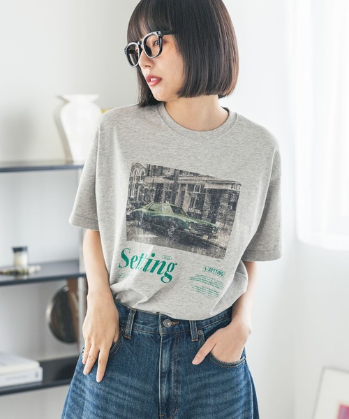 PBLIM（ページボーイリム）の「《UNISEX》クラッシックカーTシャツ（Tシャツ/カットソー・レディース・ネイビー/オフホワイト/グレー・SMALL/MEDIUM）」の18枚目の写真
