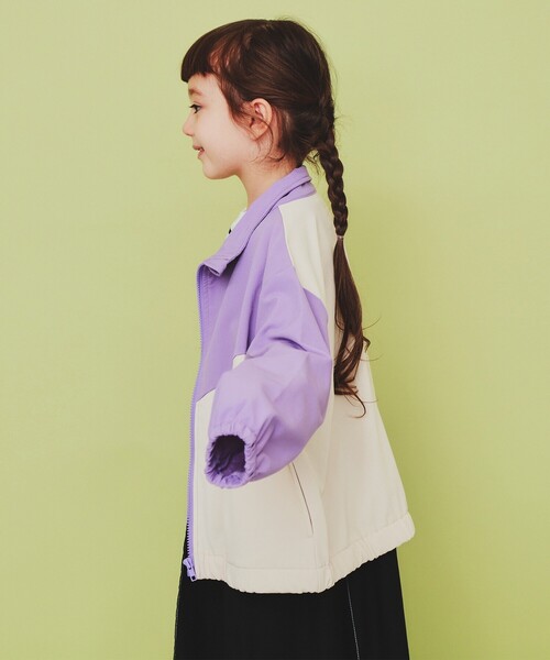 THE SHOP TK （ザ ショップ ティーケー ）の「【120-150】配色スタンドブルゾン/洗濯機OK（ブルゾン・キッズ・ブルー系その他6/ネイビー系4/パープル系1・12/15 /13/14）」の10枚目の写真