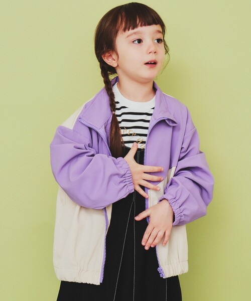 THE SHOP TK （ザ ショップ ティーケー ）の「【120-150】配色スタンドブルゾン/洗濯機OK（ブルゾン・キッズ・ブルー系その他6/ネイビー系4/パープル系1・12/15 /13/14）」の11枚目の写真