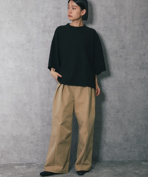 ANOTHER S(アナザーエス)の「モックネック半袖トップス(Tシャツ/カットソー・レディース・アイボリー/ブラック・M)」の16枚目の写真