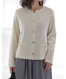 Re:EDIT | [新色追加]メタリックボタンカーディガン(カーディガン/ボレロ)