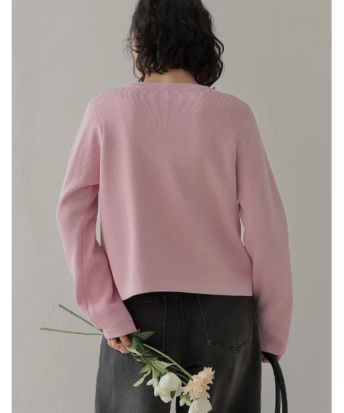 Re:EDIT（リエディ）の「[新色追加]メタリックボタンカーディガン（カーディガン/ボレロ・レディース・ブラック/アイボリー/グレー/ブルー/ネイビー/モカ/イエロー/レッド/ピンク・MEDIUM/LARGE）」の19枚目の写真