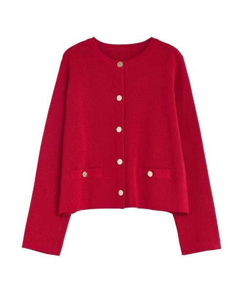 Re:EDIT（リエディ）の「[新色追加]メタリックボタンカーディガン（カーディガン/ボレロ・レディース・ブラック/アイボリー/グレー/ブルー/ネイビー/モカ/イエロー/レッド/ピンク・MEDIUM/LARGE）」の14枚目の写真