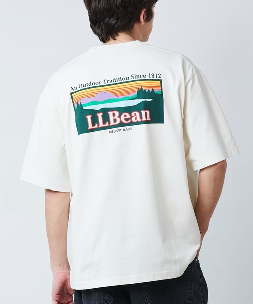 L.L.Bean(エルエルビーン)の「【JAPAN EDITION】ビーンズ・バック・カタディン・ティ(Tシャツ/カットソー・メンズ・ネイビー/タン/ライトグレー/オフホワイト/ブラック・SMALL/MEDIUM/LARGE/X-LARGE)」の2枚目の写真