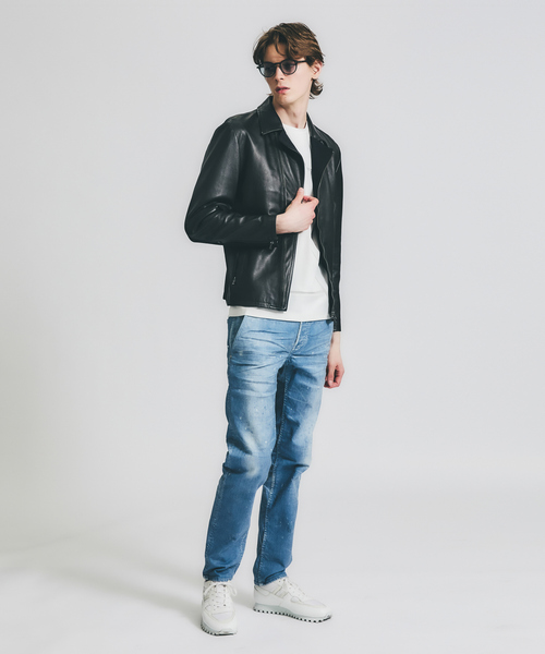 5351 POUR LES HOMMES(ゴーサンゴーイチプールオム)の「【25S/S】プリント テーパード デニム パンツ / オリジナルバンダナ付き(デニムパンツ・メンズ・ライトグレー/グリーン/ライトブルー・44/46/48/50)」の14枚目の写真