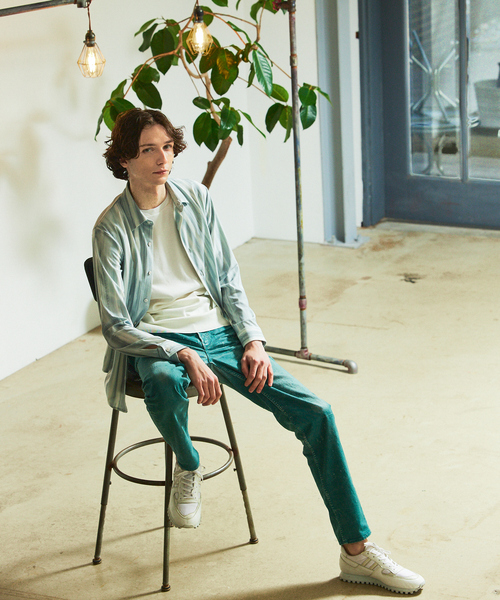 5351 POUR LES HOMMES(ゴーサンゴーイチプールオム)の「【25S/S】プリント テーパード デニム パンツ / オリジナルバンダナ付き(デニムパンツ・メンズ・ライトグレー/グリーン/ライトブルー・44/46/48/50)」の17枚目の写真