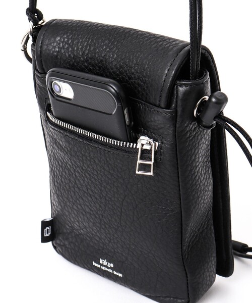 waku（ワク）の「【waku/ワク】レザーフラップショルダー WK-0003（ショルダーバッグ・メンズ・ブラック・FREE）」の2枚目の写真