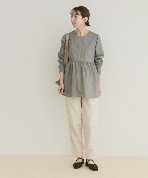 ITEMS URBANRESEARCH（アイテムズ アーバンリサーチ）の「リネン混イージーパンツ（その他パンツ・レディース・モカ/ブルー/ライトベージュ・MEDIUM/SMALL）」の7枚目の写真