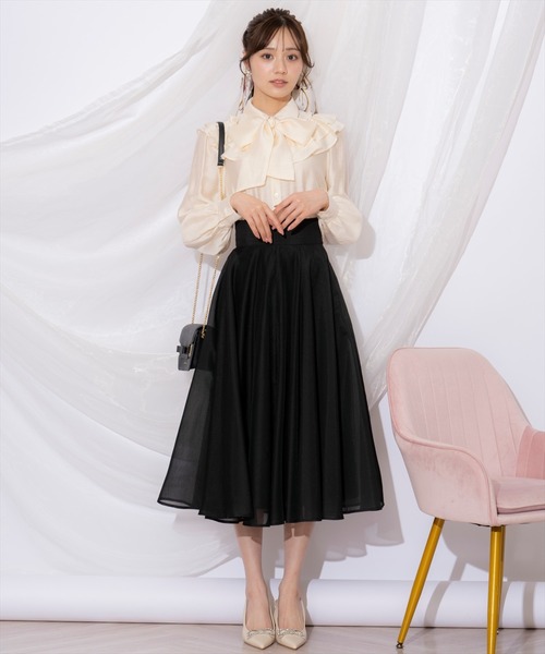 WILLSELECTION（ウィルセレクション）の「ギャザーフリルボウタイブラウス（シャツ/ブラウス・レディース・ピンク/オフホワイト/アイボリー・FREE）」の16枚目の写真