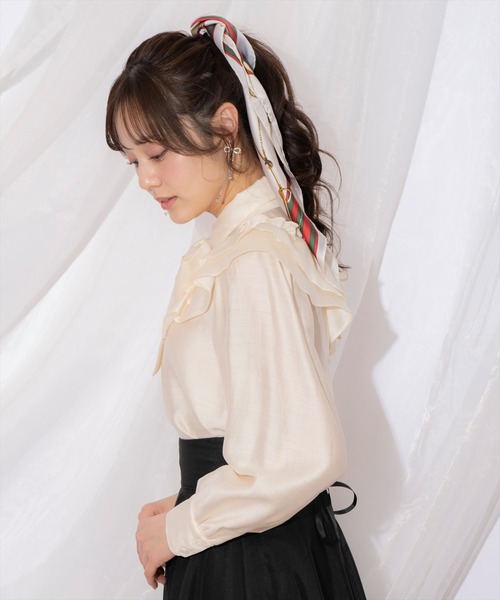 WILLSELECTION（ウィルセレクション）の「ギャザーフリルボウタイブラウス（シャツ/ブラウス・レディース・ピンク/オフホワイト/アイボリー・FREE）」の18枚目の写真