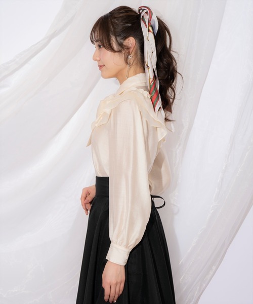 WILLSELECTION（ウィルセレクション）の「ギャザーフリルボウタイブラウス（シャツ/ブラウス・レディース・ピンク/オフホワイト/アイボリー・FREE）」の19枚目の写真