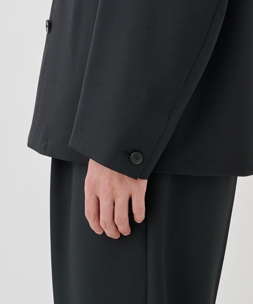 STUDIOUS（ステュディオス）の「NO SEASON WASHABLEWOOL JACKET（テーラードジャケット・メンズ・ブラック/グレイッシュベージュ・1/2）」の6枚目の写真