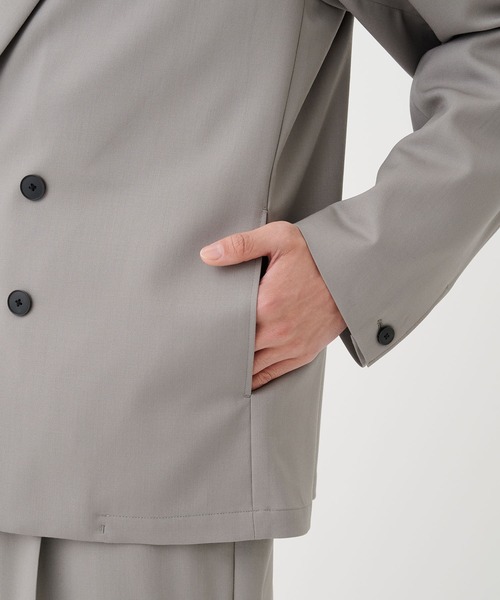 STUDIOUS（ステュディオス）の「NO SEASON WASHABLEWOOL JACKET（テーラードジャケット・メンズ・ブラック/グレイッシュベージュ・1/2）」の17枚目の写真