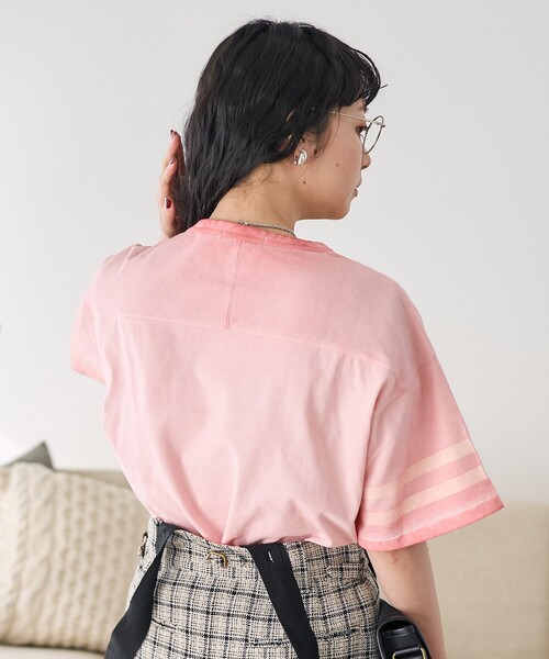 FREAK'S STORE(フリークスストア)の「フットボール 加工Tシャツ(Tシャツ/カットソー・レディース・ピンク/ブルー・フリ-)」の10枚目の写真