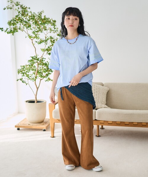 FREAK'S STORE(フリークスストア)の「フットボール 加工Tシャツ(Tシャツ/カットソー・レディース・ピンク/ブルー・フリ-)」の15枚目の写真
