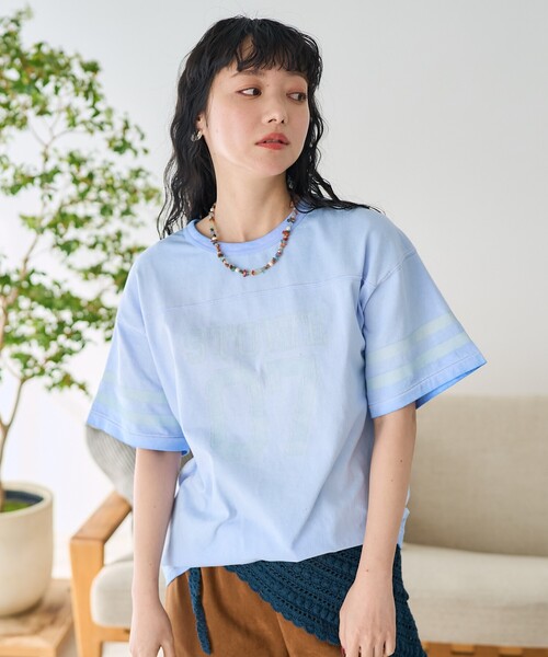 FREAK'S STORE(フリークスストア)の「フットボール 加工Tシャツ(Tシャツ/カットソー・レディース・ピンク/ブルー・フリ-)」の17枚目の写真