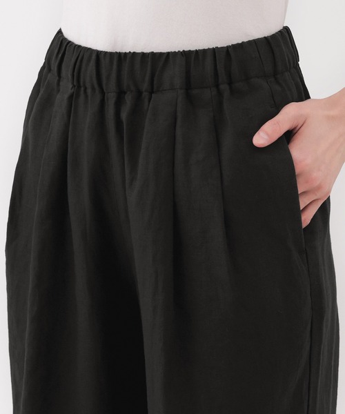 無印良品(ムジルシリョウヒン)の「婦人 リネン 洗いざらしイージーワイドパンツ(その他パンツ・レディース・キナリ/ブラック/ダークオレンジ/チャコールグレー・XL/L/M/S/XS)」の16枚目の写真