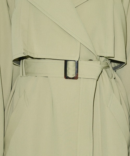 PUBLIC TOKYO（パブリックトウキョウ）の「シックオーバーラップコート（トレンチコート・レディース・アイボリー/ベージュ/ダークグレー・1/2）」の22枚目の写真