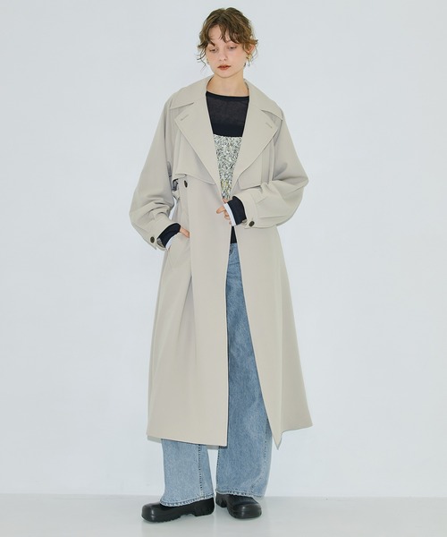 【超美品】PUBLC TOKYO ブロッキングオーバーフラップコート シックオーバーラップコート（トレンチコート）｜PUBLIC TOKYO