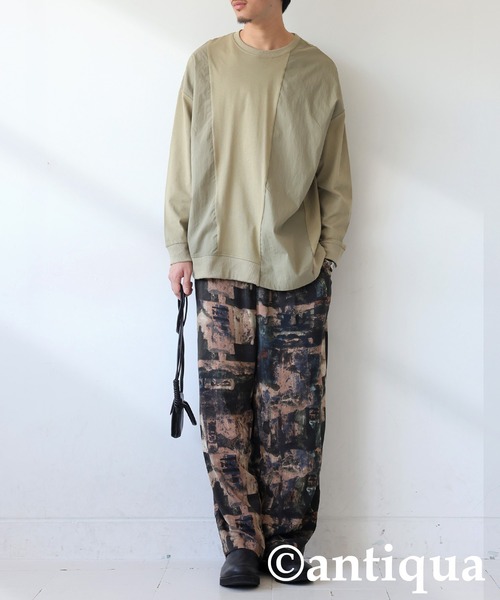 antiqua(アンティカ)の「ドッキングトップス(Tシャツ/カットソー・レディース・ブラック/カーキ/ネイビー・ONESIZE)」の18枚目の写真