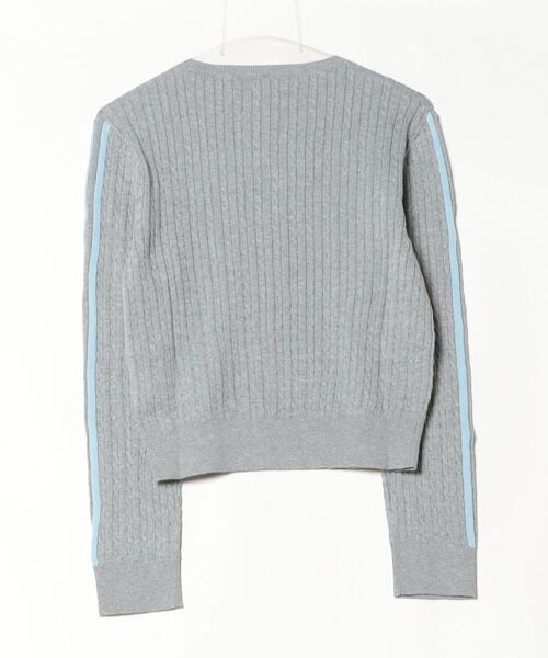KIRSH(キルシー)の「KIRSH PLAIN LINE POINT CABLE KNIT キルシー プレイン ラインポイント ケーブルニット(ニット/セーター・レディース・グレー/ネイビー/アイボリー・ONE SIZE)」の4枚目の写真